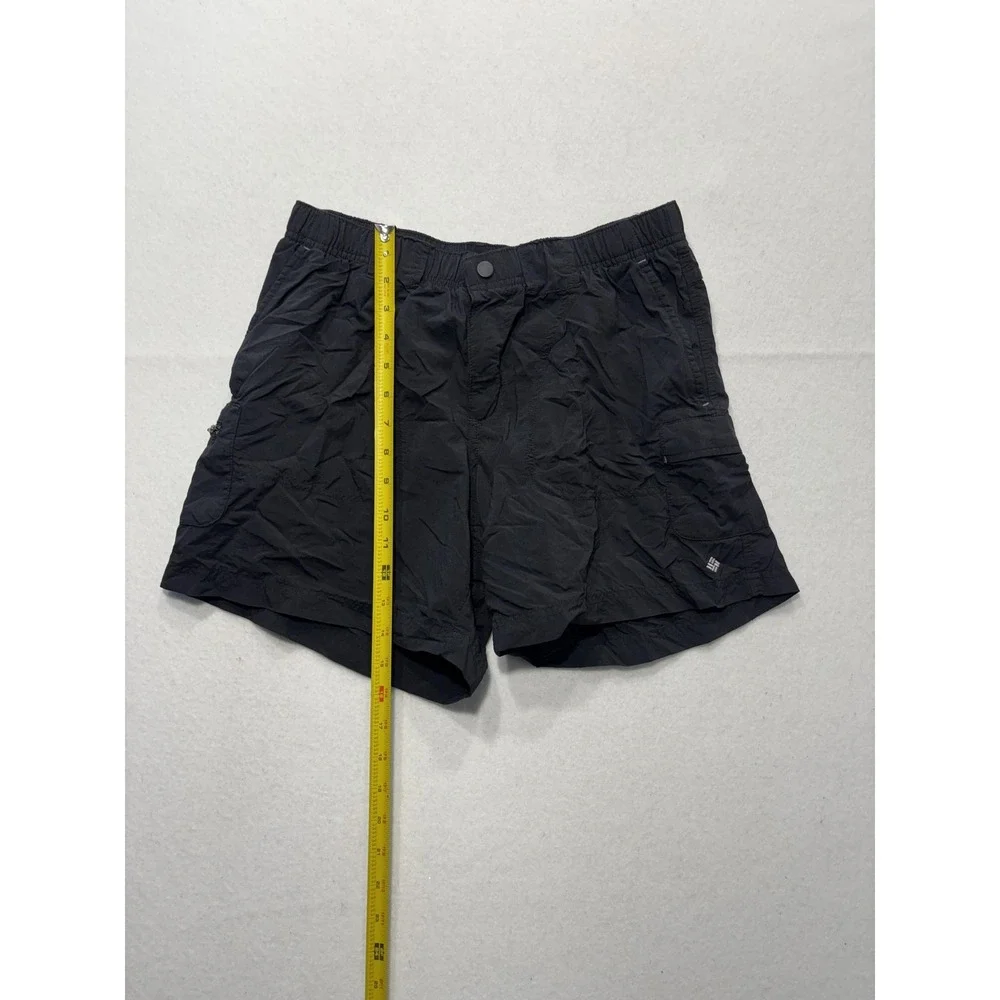 Columbia Swim Trunks Mens Small Black Elastic Waist Lined Pockets Lightweight